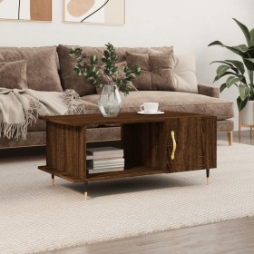 Plywood oak brown coffee table 90x50x40 cm by vidaXL, Coffee table - Ref: Foro24-829475, Price: 45,57 €, Discount: %