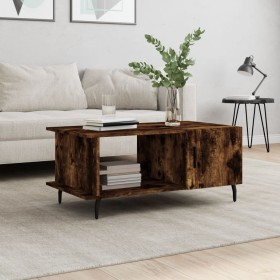 Smoked oak plywood coffee table 90x50x40 cm by vidaXL, Coffee table - Ref: Foro24-829505, Price: 43,32 €, Discount: %