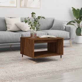 Mesa de centro madera de ingeniería marrón roble 60x50x40 cm de vidaXL, Mesas de centro - Ref: Foro24-829251, Precio: 32,99 €...