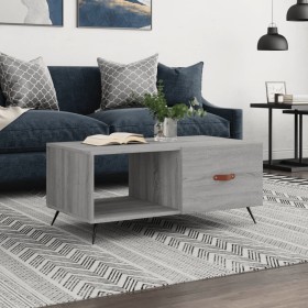 Sonoma gray plywood coffee table 90x50x40 cm by vidaXL, Coffee table - Ref: Foro24-829186, Price: 43,94 €, Discount: %