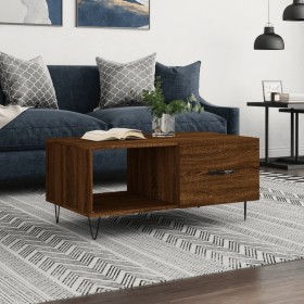 Brown oak plywood coffee table 90x50x40 cm by vidaXL, Coffee table - Ref: Foro24-829211, Price: 45,64 €, Discount: %