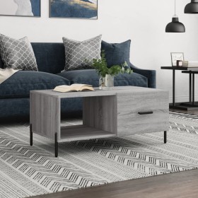 Sonoma gray plywood coffee table 90x50x40 cm by vidaXL, Coffee table - Ref: Foro24-829226, Price: 51,99 €, Discount: %