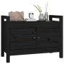 Hall bench solid black pine wood 80x40x60 cm by vidaXL, Benches for halls and storage - Ref: Foro24-821783, Price: 112,09 €, ...