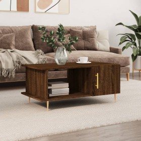 Brown oak plywood coffee table 90x50x40 cm by vidaXL, Coffee table - Ref: Foro24-829483, Price: 45,99 €, Discount: %