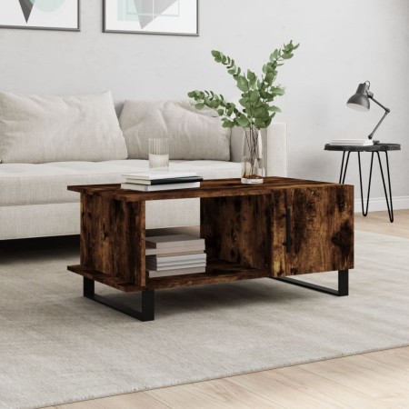 Smoked oak plywood coffee table 90x50x40 cm by vidaXL, Coffee table - Ref: Foro24-829513, Price: 62,05 €, Discount: %