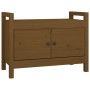 Hallway bench solid honey brown pine wood 80x40x60cm by vidaXL, Benches for halls and storage - Ref: Foro24-821782, Price: 10...