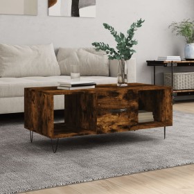 Mesa de centro madera contrachapada roble ahumado 102x50x40 cm de vidaXL, Mesas de centro - Ref: Foro24-829297, Precio: 49,99...