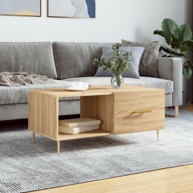 Mesa de centro madera contrachapada roble Sonoma 90x50x40 cm de vidaXL, Mesas de centro - Ref: Foro24-829199, Precio: 45,68 €...