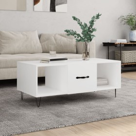 Mesa de centro madera contrachapada blanco 102x50x40 cm de vidaXL, Mesas de centro - Ref: Foro24-829292, Precio: 48,06 €, Des...