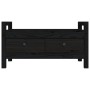 Banco de recibidor madera maciza de pino negro 80x40x43 cm de vidaXL, Bancos para recibidores y almacenamiento - Ref: Foro24-...