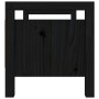 Banco de recibidor madera maciza de pino negro 80x40x43 cm de vidaXL, Bancos para recibidores y almacenamiento - Ref: Foro24-...