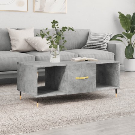 Mesa de centro madera contrachapada gris hormigón 102x50x40 cm de vidaXL, Mesas de centro - Ref: Foro24-829280, Precio: 45,08...