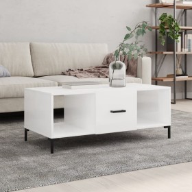 Glossy white plywood coffee table 102x50x40 cm by vidaXL, Coffee table - Ref: Foro24-829302, Price: 52,70 €, Discount: %