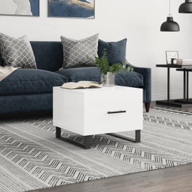 White gloss engineered wood coffee table 50x50x40 cm by vidaXL, Coffee table - Ref: Foro24-829448, Price: 45,25 €, Discount: %