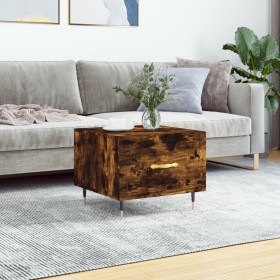 Smoked oak plywood coffee table 50x50x40 cm by vidaXL, Coffee table - Ref: Foro24-829358, Price: 37,86 €, Discount: %