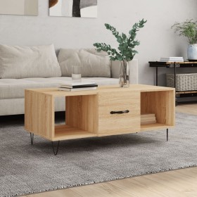 Oak Sonoma plywood coffee table 102x50x40 cm by vidaXL, Coffee table - Ref: Foro24-829295, Price: 44,36 €, Discount: %