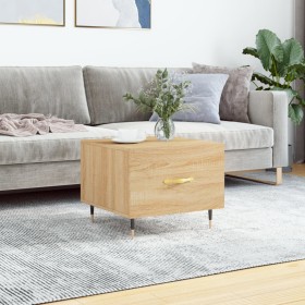 Sonoma oak plywood coffee table 50x50x40 cm by vidaXL, Coffee table - Ref: Foro24-829354, Price: 37,93 €, Discount: %