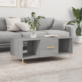 Sonoma gray plywood coffee table 102x50x40 cm by vidaXL, Coffee table - Ref: Foro24-829290, Price: 46,99 €, Discount: %