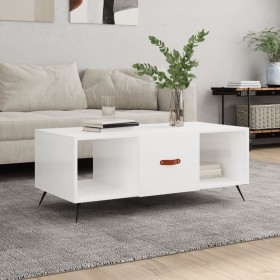 Couchtisch aus glänzend weißem Sperrholz, 102 x 50 x 40 cm von vidaXL, Couchtisch - Ref: Foro24-829270, Preis: 50,99 €, Rabat...