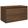 Banco pasillo madera contrachapada roble marrón 80x40x45 cm de vidaXL, Bancos para recibidores y almacenamiento - Ref: Foro24...