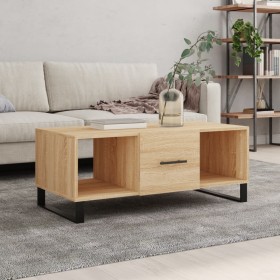 Mesa de centro madera contrachapada roble Sonoma 102x50x40 cm de vidaXL, Mesas de centro - Ref: Foro24-829327, Precio: 49,99 ...