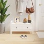 Hall bench solid white pine wood 80x40x43 cm by vidaXL, Benches for halls and storage - Ref: Foro24-821785, Price: 81,64 €, D...