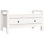 Hall bench solid white pine wood 80x40x43 cm by vidaXL, Benches for halls and storage - Ref: Foro24-821785, Price: 81,64 €, D...