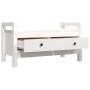 Hall bench solid white pine wood 80x40x43 cm by vidaXL, Benches for halls and storage - Ref: Foro24-821785, Price: 81,64 €, D...