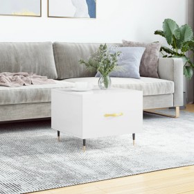 Couchtisch aus Holzwerkstoff glänzend weiß 50x50x40 cm von vidaXL, Couchtisch - Ref: Foro24-829352, Preis: 41,99 €, Rabatt: %