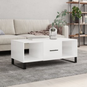 Couchtisch aus glänzend weißem Sperrholz, 102 x 50 x 40 cm von vidaXL, Couchtisch - Ref: Foro24-829326, Preis: 56,99 €, Rabat...