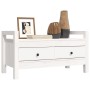 Hall bench solid white pine wood 80x40x43 cm by vidaXL, Benches for halls and storage - Ref: Foro24-821785, Price: 81,64 €, D...