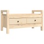 Solid pine wood hall bench 80x40x43 cm by vidaXL, Benches for halls and storage - Ref: Foro24-821784, Price: 70,64 €, Discoun...