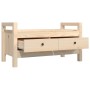 Solid pine wood hall bench 80x40x43 cm by vidaXL, Benches for halls and storage - Ref: Foro24-821784, Price: 70,64 €, Discoun...