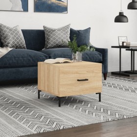 Oak Sonoma plywood coffee table 50x50x40 cm by vidaXL, Coffee table - Ref: Foro24-829402, Price: 41,99 €, Discount: %