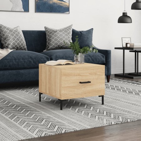 Oak Sonoma plywood coffee table 50x50x40 cm by vidaXL, Coffee table - Ref: Foro24-829402, Price: 41,19 €, Discount: %