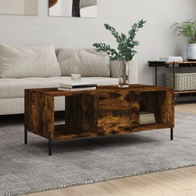 Mesa de centro madera contrachapada roble ahumado 102x50x40 cm de vidaXL, Mesas de centro - Ref: Foro24-829313, Precio: 53,99...