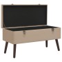 Bank mit Stauraum Beige Samt 80 cm von vidaXL, Bänke für Hallen und Lager - Ref: Foro24-3070672, Preis: 98,94 €, Rabatt: %