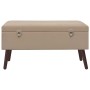 Bank with beige velvet storage compartment 80 cm by vidaXL, Benches for halls and storage - Ref: Foro24-3070672, Price: 98,99...