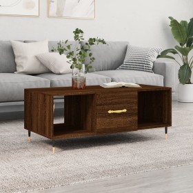 Mesa de centro madera contrachapada roble marrón 102x50x40 cm de vidaXL, Mesas de centro - Ref: Foro24-829283, Precio: 48,99 ...