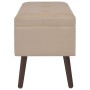 Bank mit Stauraum Beige Samt 80 cm von vidaXL, Bänke für Hallen und Lager - Ref: Foro24-3070672, Preis: 98,94 €, Rabatt: %