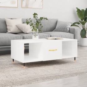 Couchtisch aus glänzend weißem Sperrholz, 102 x 50 x 40 cm von vidaXL, Couchtisch - Ref: Foro24-829278, Preis: 48,92 €, Rabat...