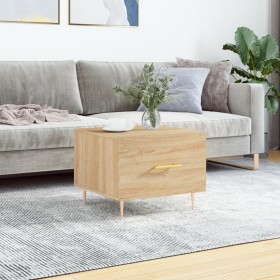 Sonoma oak plywood coffee table 50x50x40 cm by vidaXL, Coffee table - Ref: Foro24-829370, Price: 38,99 €, Discount: %