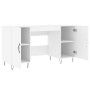 White engineered wood desk 140x50x75 cm by vidaXL, Desks - Ref: Foro24-829540, Price: 112,18 €, Discount: %