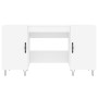 White engineered wood desk 140x50x75 cm by vidaXL, Desks - Ref: Foro24-829540, Price: 112,18 €, Discount: %