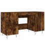 Escritorio madera de ingeniería roble ahumado 140x50x75 cm de vidaXL, Escritorios - Ref: Foro24-829545, Precio: 111,49 €, Des...