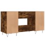 Escritorio madera de ingeniería roble ahumado 140x50x75 cm de vidaXL, Escritorios - Ref: Foro24-829545, Precio: 89,99 €, Desc...