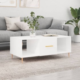 Couchtisch aus glänzend weißem Sperrholz, 102 x 50 x 40 cm von vidaXL, Couchtisch - Ref: Foro24-829286, Preis: 48,99 €, Rabat...