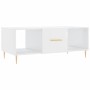 Glossy white plywood coffee table 102x50x40 cm by vidaXL, Coffee table - Ref: Foro24-829286, Price: 47,89 €, Discount: %