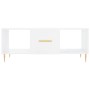 Glossy white plywood coffee table 102x50x40 cm by vidaXL, Coffee table - Ref: Foro24-829286, Price: 47,89 €, Discount: %