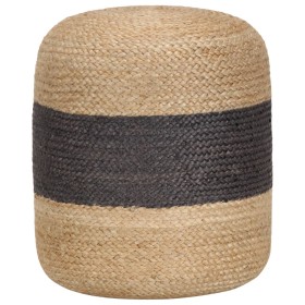 Handgefertigter Pouf dunkelgrau 40x45 cm Jute von vidaXL, Osmanen - Ref: Foro24-248078, Preis: 89,99 €, Rabatt: %